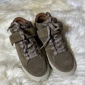 Zadig & Voltaire Olive Suede Sneakers